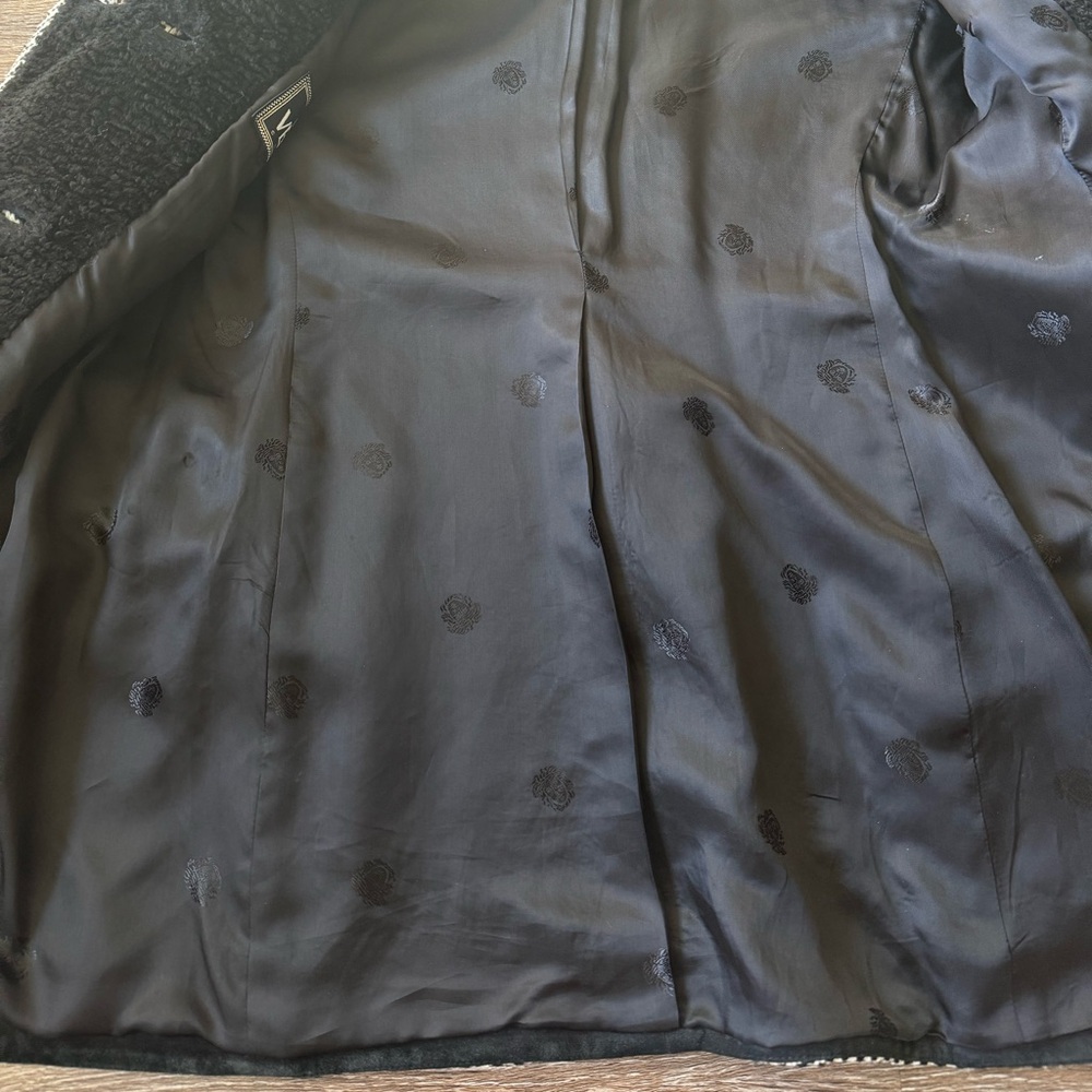 Gianni Versace 1973 Herringbone Wool Double Breasted Peacoat - Picture 6 of 12